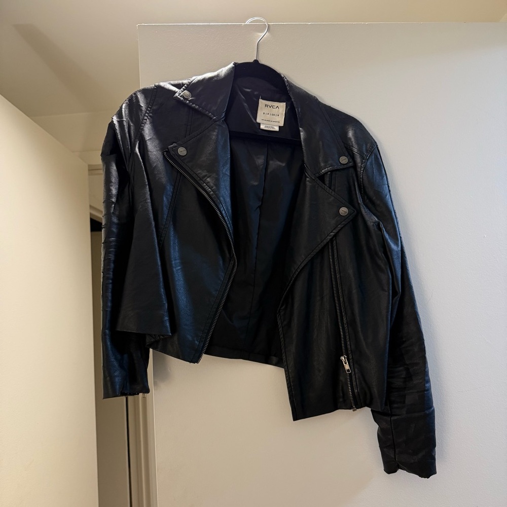 RVCA Black Leather Jacket